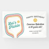 Pickleball-Party Lassen Sie uns die Retro-Streifen Banner (Horizontal)