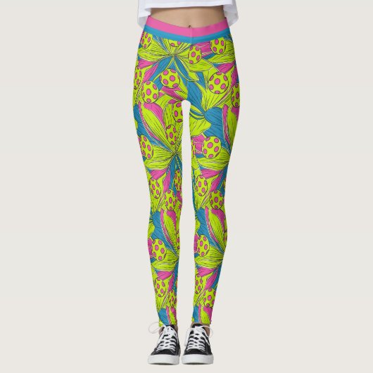 Pickleball Party Legs Leggings (Vorderseite)
