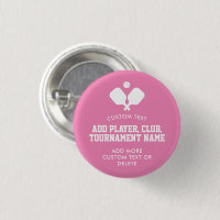Pickleball Party Paddles Pink White Custom