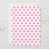 Pickleball Party Paddles Pink White Custom Einladung (Rückseite)