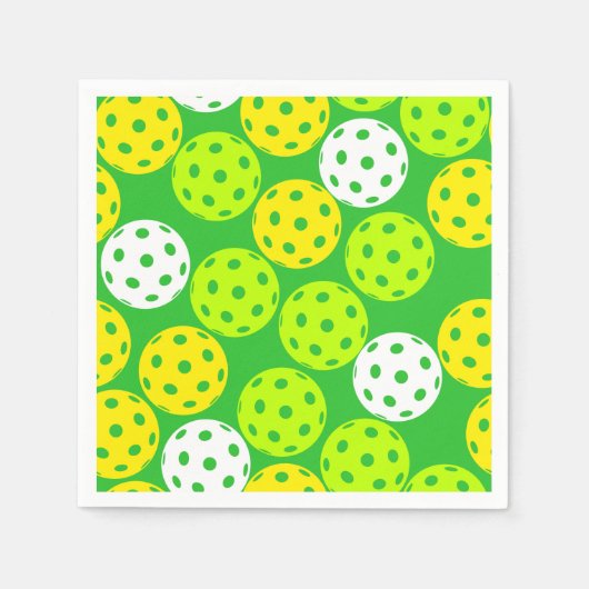 Pickleball | Party Paper Napkin Serviette (Vorderseite)