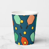 Pickleball-Party Pappbecher (Rückseite)