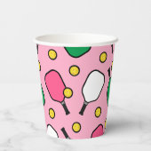 Pickleball-Party Pappbecher (Rückseite)