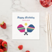 Pickleball Party Personalisiert Name Custom Napkin Serviette (Beispiel)