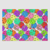 Pickleball Party Pickleball Ballons auf Weiß Seidenpapier (Vorderseite)