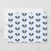 Pickleball Party Sports Dark Blue Strip Paddles Dankeskarte (Rückseite)