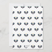 Pickleball Party Sports Dark Blue Strip Paddles Einladung (Rückseite)