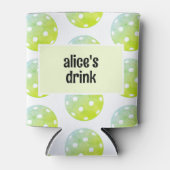 Pickleball Party Sports Green Custom Dosenkühler (Vorderseite)