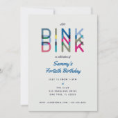 Pickleball Party Sports Lasse Rosa Party Einladung (Vorderseite)