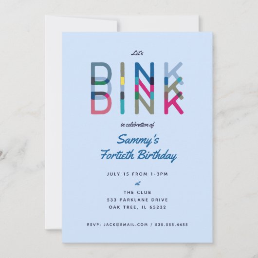 Pickleball Party Sports Lasse Rosa Party Einladung (Vorderseite)