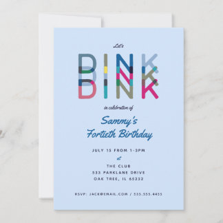 Pickleball Party Sports Lasse Rosa Party Einladung