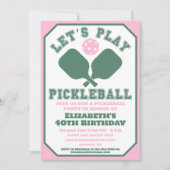 Pickleball Party Sports Paddles Einladung (Vorderseite)