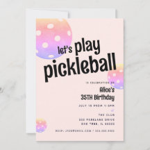 Pickleball Party Sports Pastell Party Einladung