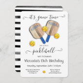 Pickleball-Party-Turnier Einladung (Vorne/Hinten)