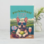 Pickleball Party Turnier Einladungen Frankreich (Stehend Vorderseite)