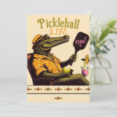 Pickleball Party Turnier Einladungen Krokodil (Stehend Vorderseite)