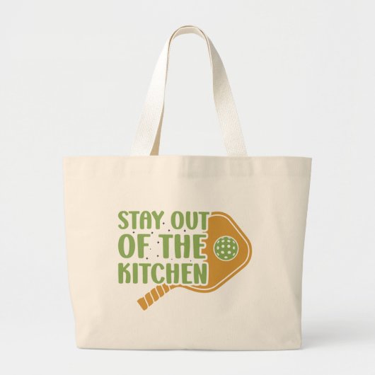 Pickleball Passion: Bleibe aus dem Küchenwitscher Jumbo Stoffbeutel (Vorne)