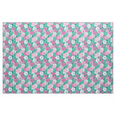 Pickleball - pastellrosa und minze auf grün stoff (Fat Quarter (45,7 x 55,9 cm))