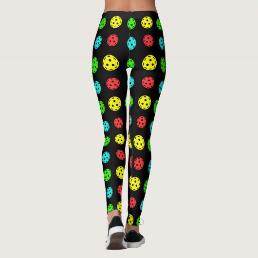 Pickleball Pattern multicolor Leggings (Rückseite)
