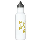 Pickleball Peace and Liebe Yellow Water Flasche Edelstahlflasche (Links)