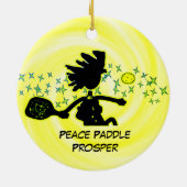 Pickleball Peace Paddle Prosper Ornament (Hinten)