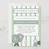 Pickleball Perfect Match Couples Shower          Einladung (Vorderseite)
