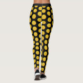 Pickleball personalisieren Leggings schwarz gelb (Rückseite)