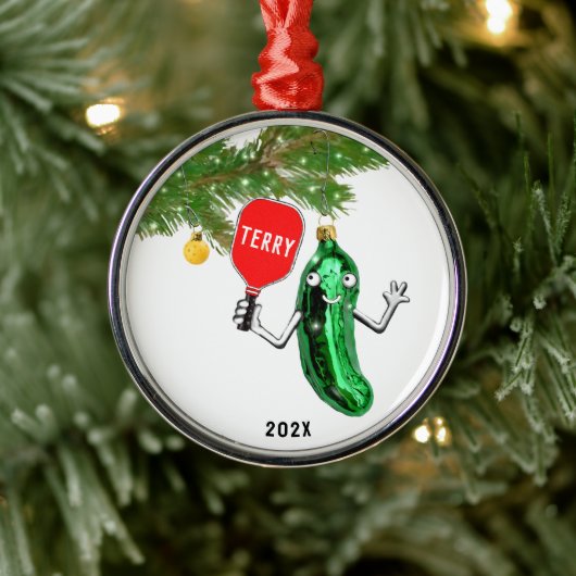 Pickleball Personalisiert Collectible Ornament Aus Metall (Baum)