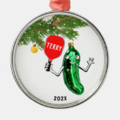Pickleball Personalisiert Collectible Ornament Aus Metall (Vorne)
