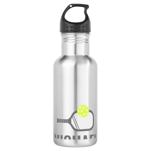 Pickleball Personalisiert Edelstahlflasche (Vorderseite)