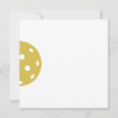 Pickleball Personalisiert Name Mustard Yellow Mitteilungskarte (Rückseite)