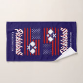Pickleball, personalisiert Red White Blauer Flag Handtuch (Handtuch)