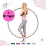 Pickleball Personalisiert rosa-grau Capri Leggings<br><div class="desc">Unsere Taille für Yoga sind die perfekte Ergänzung zu Ihrem Workout Schrank,  Personalisierter Pickleball Player Custom High Waisted mit dem Wort "PICKLEBALL",  dass Sie es so schnell und einfach ändern können.</div>
