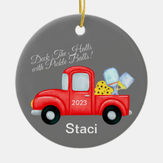 Pickleball Personalisierte Weihnachtsschmuck für B