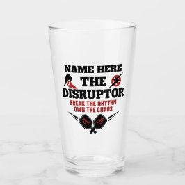 Pickleball Personalisierter Name The Disruptor Bie Glas