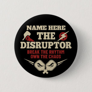 Pickleball Personalisierter Name The Disruptor Kno Button
