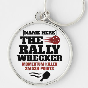 Pickleball Personalisierter Name The Rally Wrecker Schlüsselanhänger