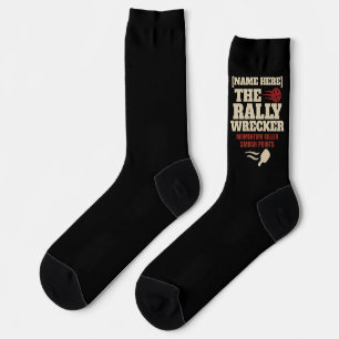 Pickleball Personalisierter Name The Rally Wrecker Socken