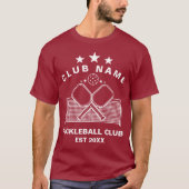 Pickleball Personalized Club Name T-Shirt (Vorderseite)