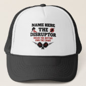 Pickleball Personalized Name The Disruptor Hat Truckerkappe (Vorderseite)