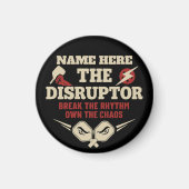 Pickleball Personalized Name The Disruptor Magnet (Vorne)