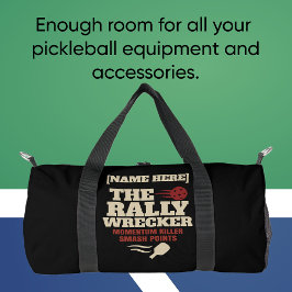 Pickleball Personalized Name THE RALLY WRECKER Duffle Bag