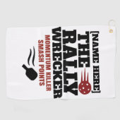 Pickleball Personalized Name The Rally Wrecker Golfhandtuch (Horizontal)