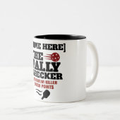 Pickleball Personalized Name The Rally Wrecker Zweifarbige Tasse (VorderseiteRechts)