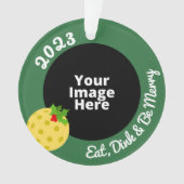 Pickleball Personalized Photo Christmas Ornament (Vorderseite)
