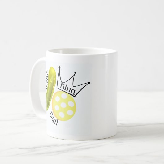 Pickleball Pickle Ball King Tasse (Vorderseite Links)