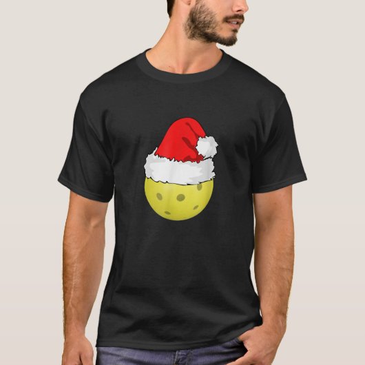 Pickleball Pickle Ball Weihnachtsmannmütze Funny S T-Shirt (Vorderseite)