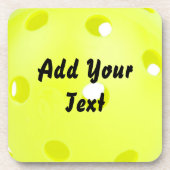 Pickleball Pickle Ball Yellow Customize Personaliz Getränkeuntersetzer (Vorderseite)