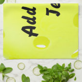 Pickleball Pickle Ball Yellow Personaliz Geschirrtuch (Gefaltet)