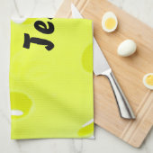 Pickleball Pickle Ball Yellow Personaliz Geschirrtuch (Viertel Falte)